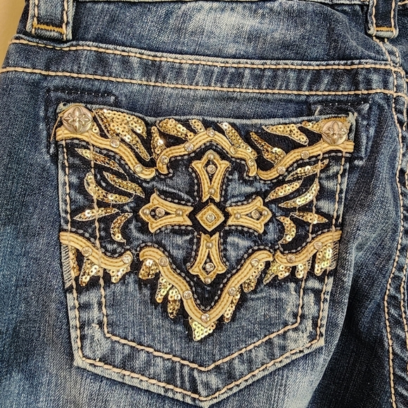 Miss Me Denim Women's Jeans Size 28 Signature Rise Boot Distressing - Picture 4 of 13